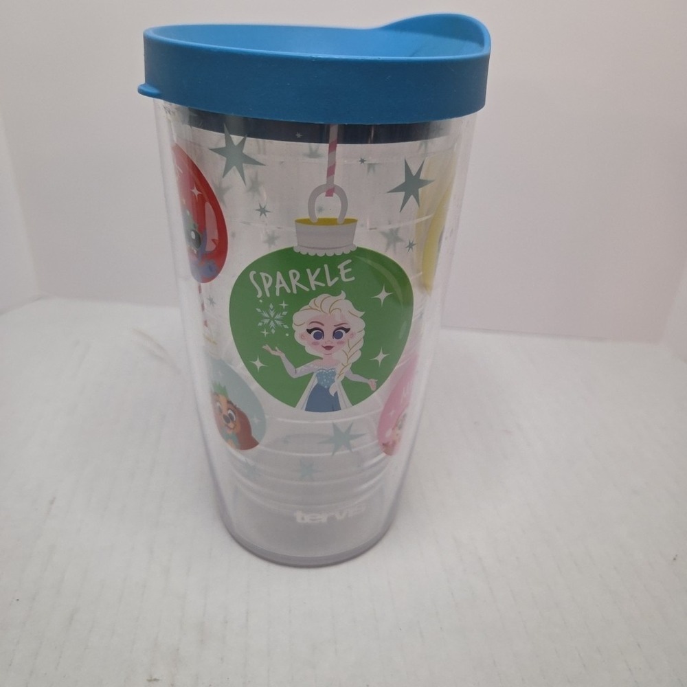 Tervis 16 oz  Disney Holiday Double Wall Tumbler w/ Blue Lid USA